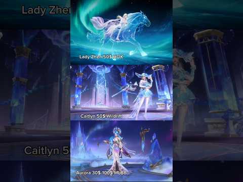 Aurora, caitlyn, lady zhen #mlbb #wildrift #honorofkings