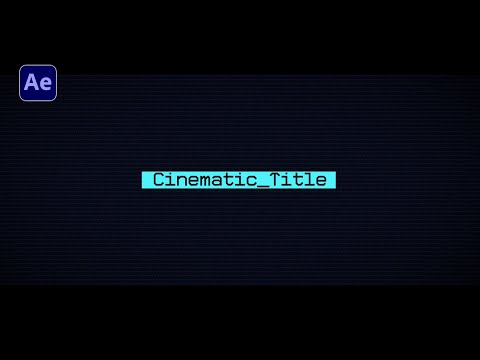 Cinematic Glitch Title Animation After Effects Tutorial - No Plugins