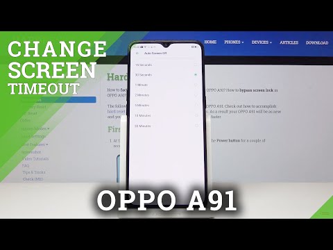 How to Set Screen Timeout in OPPO A91 -  Blackout Time
