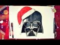 Darth Vader Drawing Tutorial / Санта Вейдер! / DA 