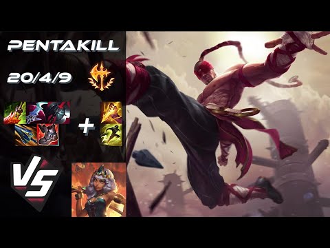 JUNGLE Lee Sin vs Qiyana [PENTAKILL] - EU Grandmaster Patch 25.23