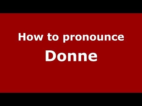 How to pronounce Donne (Italian/Italy)  - PronounceNames.com