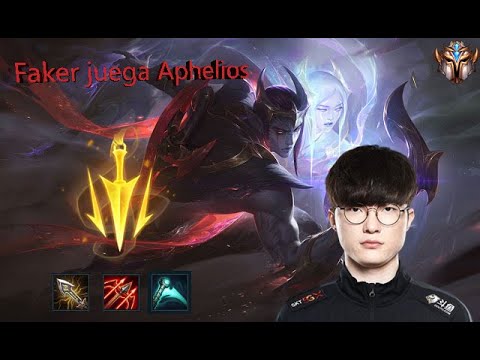 Faker juega Aphelios Botline Ranked Korea