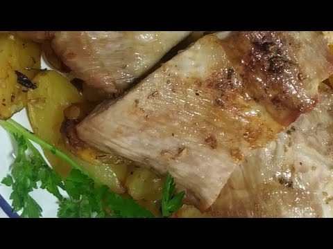 Secreto de cerdo al horno / fácil de preparar / exquisito y muy jugoso
