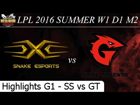 SS vs GT - Game 1 Hightlights - W1 D1 M2 LPL Summer 2016 - Snake eSport vs Game Talents