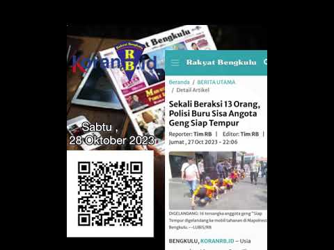 Top News Koran RB, Sabtu  28 Oktober 2023