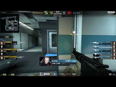 Kjaerbye triple kill hold Train  SK vs Astralis  EPICENTER 2017