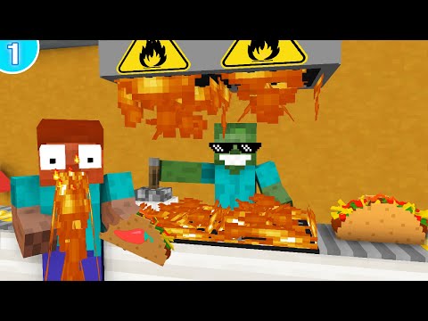 Monster School: WORK AT TACO PLACE! - Minecraft Animation