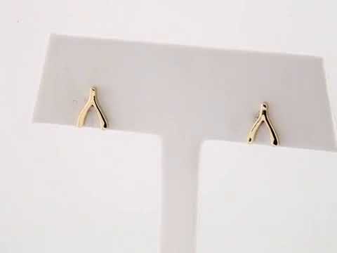 Wishbone Earrings - Yellow Gold