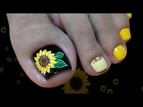 Diseño de uñas con GIRASOL 🌻 / uñas decoradas con GIRASOL 😍