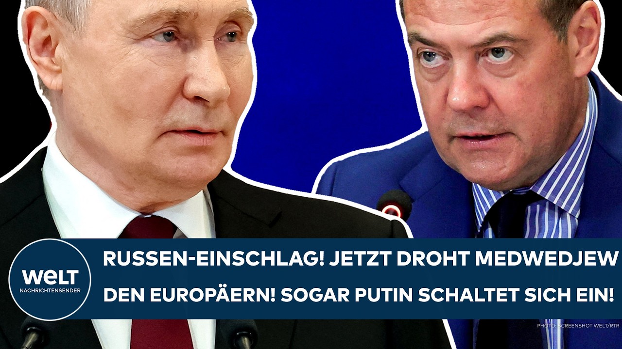 UKRAINE-KRIEG: Russen-Einschlag! Jetzt droht Medwedjew den Europäern! Sogar Putin schaltet sich ein!