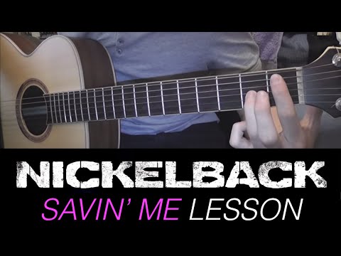 Savin' Me - Nickelback - Guitar Lesson by Tommy'sGuitar