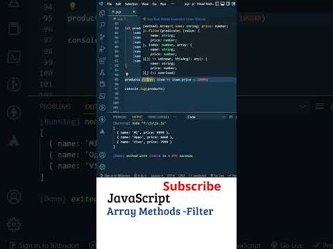 Javascript In Telugu Javascript Array Methods Filter In Javascript Javascript Tutorial Telugu