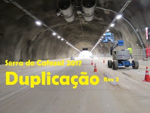 Imagens das obras de duplicação da serra do cafezal