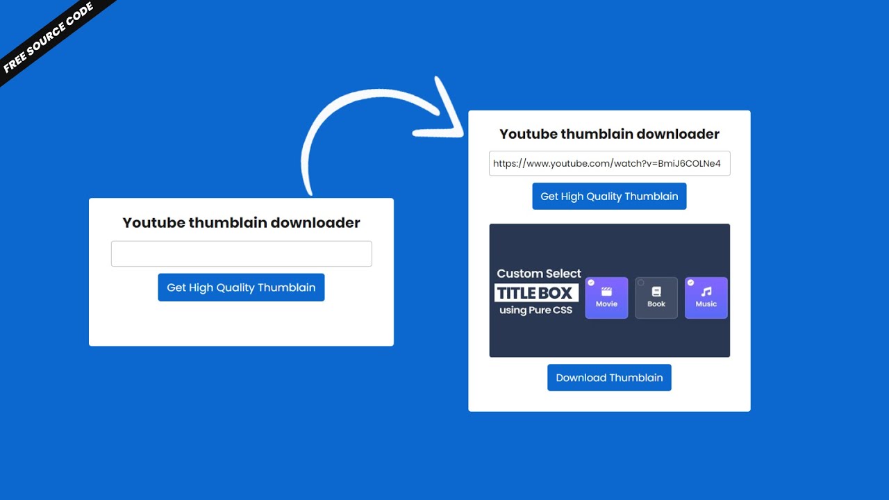 Simple Youtube Thumbnail Downloader App using Javascript - Codingscape