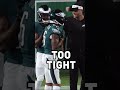 DeVonta Smith was having some trouble with his jersey ? #nfl #eagles #micdup #shorts