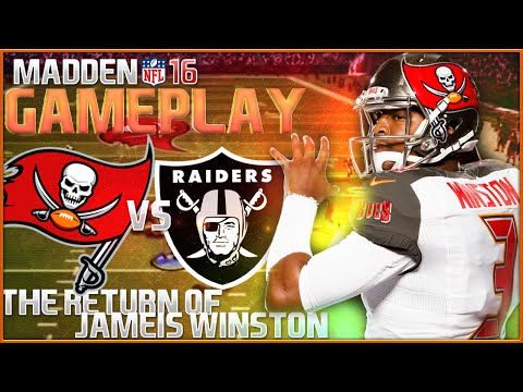 Madden NFL 16 Gameplay & Commentary -  Bucs vs Raiders | The Return of Jameis Winston