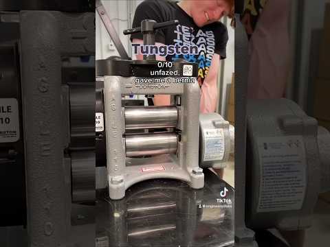 Flattening the world’s strongest metal! #tungsten