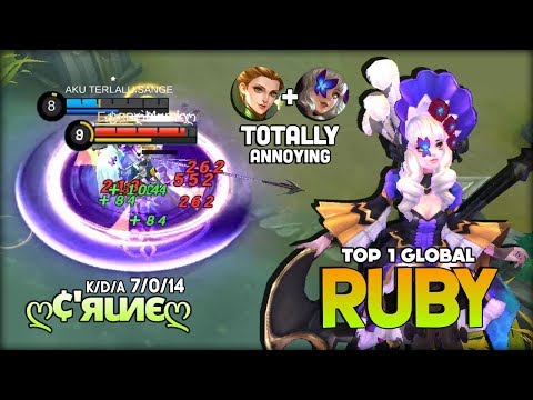 Immortal Ruby with Perfect Damage Build! ღ¢'яιиєღ Top 1 Global Ruby ~ Mobile Legends
