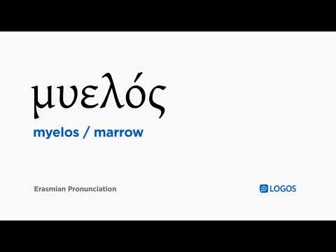 How to pronounce Myelos in Biblical Greek - (μυελός / marrow)