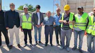 baskan buyukkilic'tan egribucak'taki yeni itfaiye binasinin insaatina yerinde inceleme