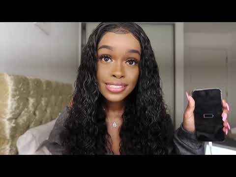 18inch natural color Peruvian Virgin Hair Body Curl lace front wig