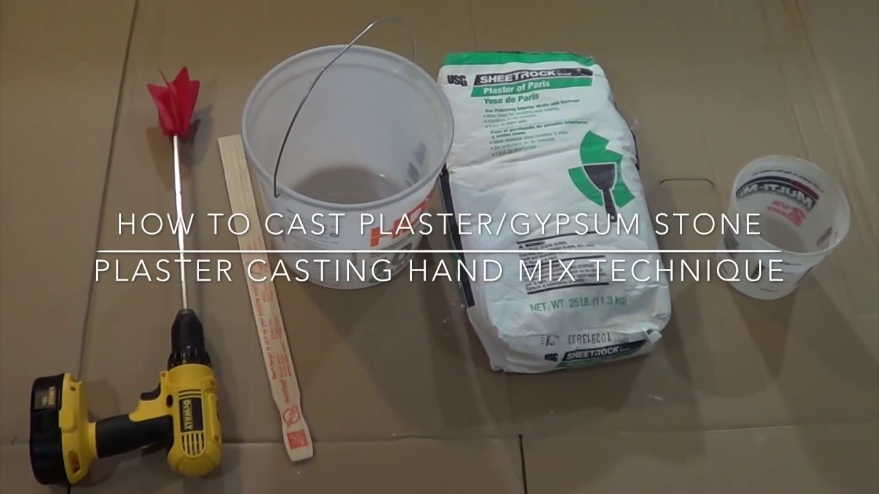 How to cast plaster/gypsum stone, plaster casting hand mix technique