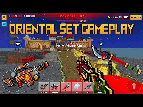 Pixel Gun 3D - Oriental Set Gameplay Clan Siege Battle