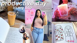 PRODUCTIVE VLOG 🌱 | Realistic Daily Routine, Grocery Haul, Journaling, Healthy Habits & Working out
