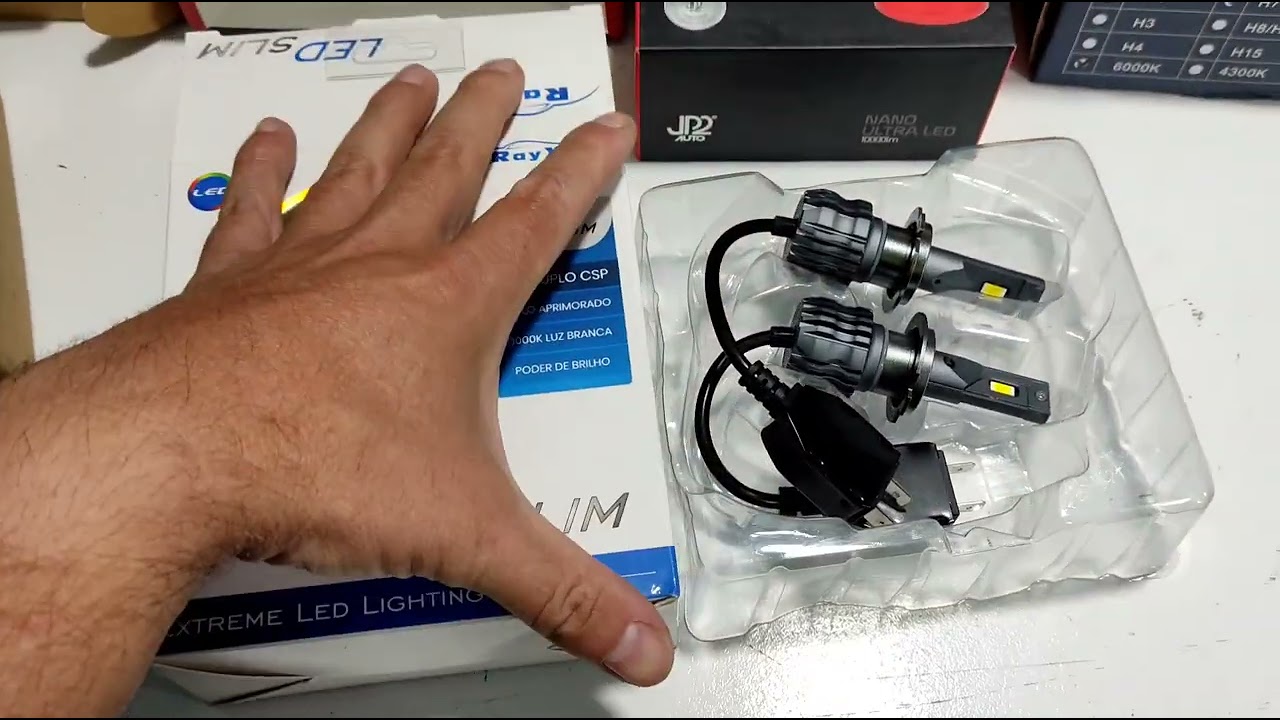 teste lâmpada halógena , leds rayx + famosinha K7c !!