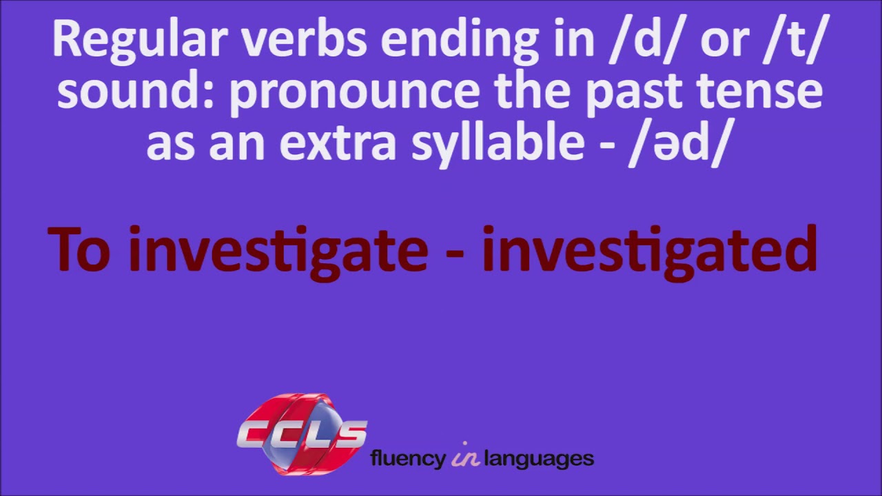 Past tense pronunciation of regular verbs in English