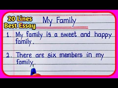 20 Lines on My Family | My family Essay in English 20 lines  | Short Essay on my family