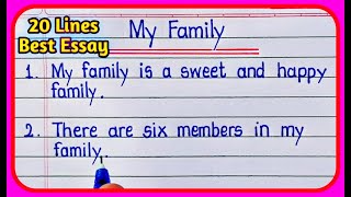 20 Lines on My Family | My family Essay in English 20 lines  | Short Essay on my family