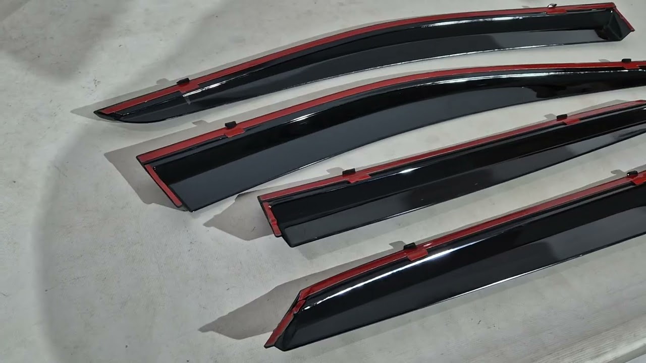 Lexus RX 2016-2022 рр. Вітровики з хромованим молдингом Niken Luxury (4 шт) Video 1