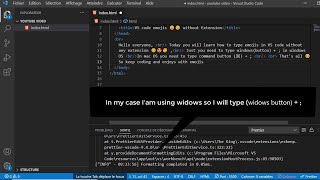 How to use emoji in VS code without extension !!