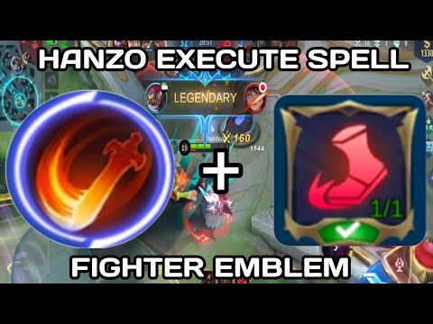 HANZO EXECUTE SPELL AND FIGHTER EMBLEM IS UNDERRATED!!!HANZO BEST BUILD ON SIDELANE!!!