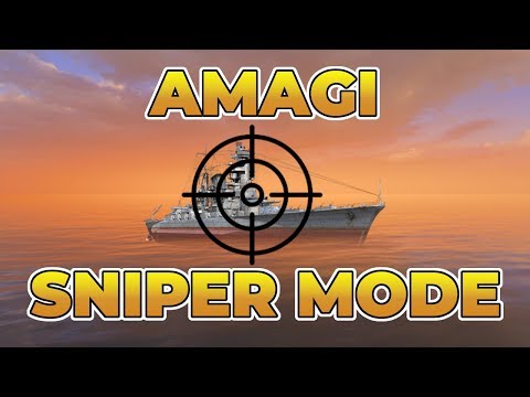 World of Warships Gameplay - Wows Amagi Gameplay Review Guide - Sniper Mode