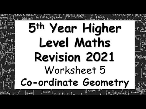 5th Year Revision Worksheet 5  - Co-ordinate Geometry [2021]