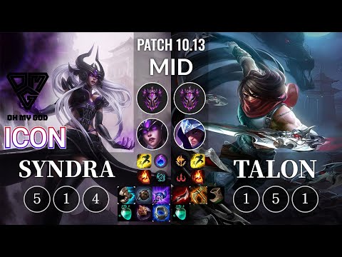 OMG icon Syndra vs Talon Mid - KR Patch 10.13