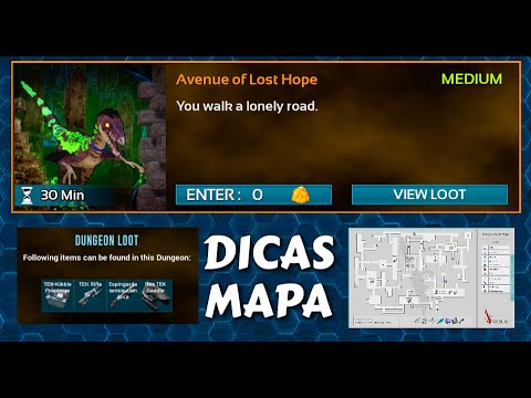 Nova Masmorra com TROODON | AVENUE OF LOST HOPE | COM MAPA E DICAS - ARK MOBILE