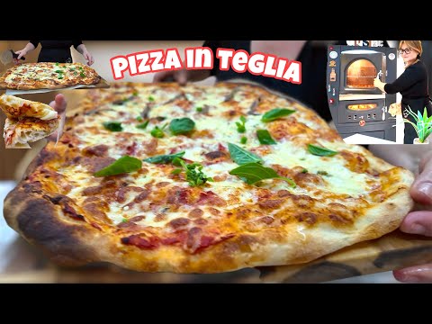 PIZZA IN TEGLIA come in pizzeria SENZA IMPASTARE con IMPASTO 1000 bolle 