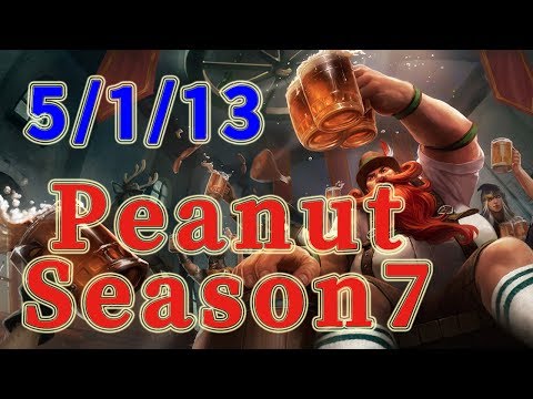 SKT T1 Peanut Gragas Jungle vs Kindred Patch 7.12