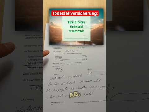 Was ist bei einer Todesabsicherung zu beachten?Hier einige Dinge und ein Beispiel aus dem Leben