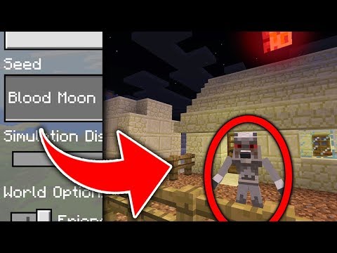 AA12 - Do NOT Play the BLOOD MOON SEED in Minecraft Pocket Edition (Blood Moon World)