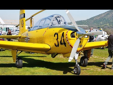 Beechcraft T-34 Mentor | Dirt runway fast takeoff