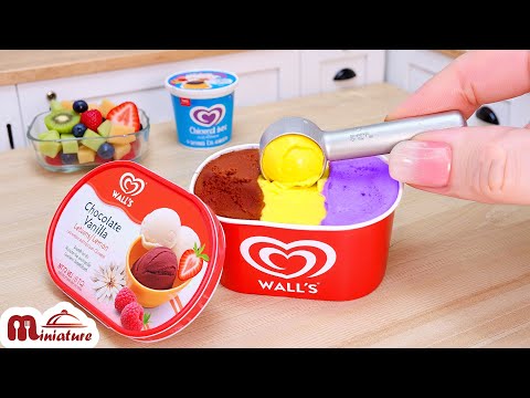 Wall's 3 in 1 Ice Cream 🍦 Perfect Mini Summer Dessert by Miniature Cooking