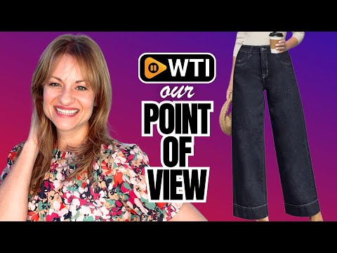 Women's Wide Leg Jeans with Straight Leg Fit - High Waisted Tummy Control & Hip Lift - WTI product video review