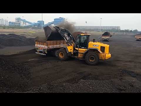 JCB 457 Wheel Loader coal in the port @aypmoon7090 #jcb #caterpillar #lorry #coal