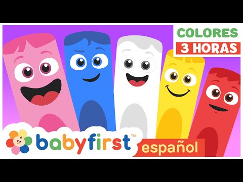 Colores en español para niños | La Pandilla de Colores | 3 HORAS | Todos los colores | BabyFirst TV