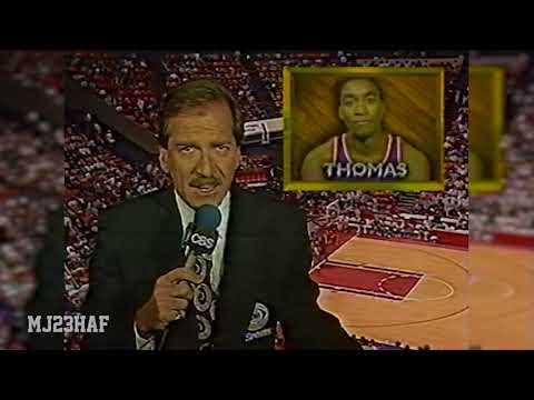 Bulls-Pistons Brawl in 1989 Season Game, Isiah Thomas Fractured His Hand! (1989.04.07)